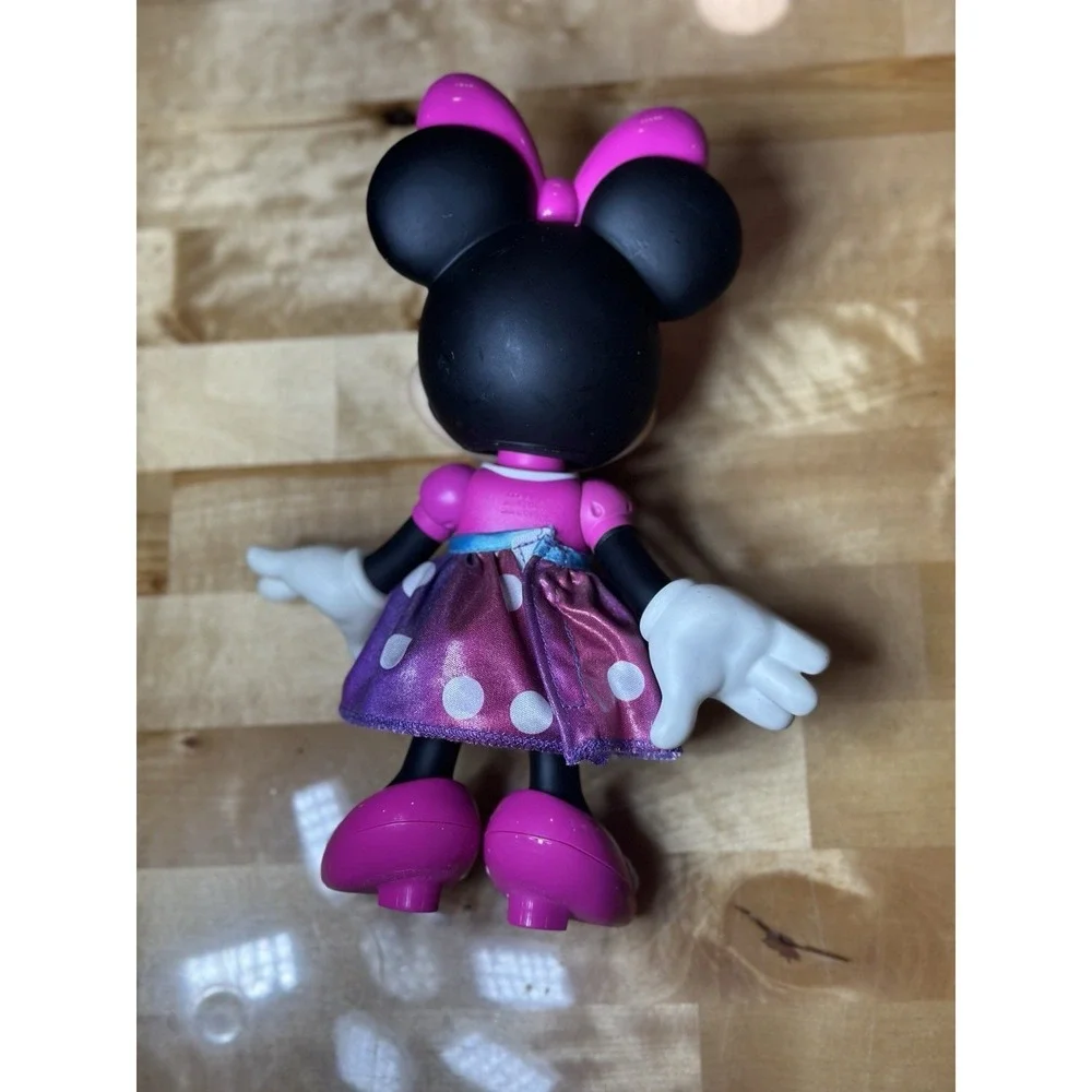 Minnie Mouse Movable Head Arms Legs Hard Plastic 9.5